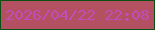 文字の大きさ：4、枠の色：095012、背景の色：b35061、文字の色：c24db8 無料ブログパーツのブログ時計