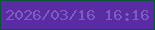 文字の大きさ：4、枠の色：095535、背景の色：5a2ca4、文字の色：805bc1 無料ブログパーツのブログ時計