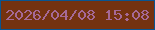 文字の大きさ：4、枠の色：095591、背景の色：743210、文字の色：a56997 無料ブログパーツのブログ時計