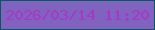 文字の大きさ：2、枠の色：09565c、背景の色：8062bf、文字の色：a937c5 無料ブログパーツのブログ時計