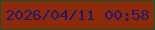 文字の大きさ：3、枠の色：09592c、背景の色：8c2a09、文字の色：23186e 無料ブログパーツのブログ時計