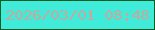 文字の大きさ：1、枠の色：095c1f、背景の色：40ebd9、文字の色：c6a99e 無料ブログパーツのブログ時計