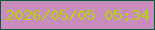 文字の大きさ：2、枠の色：095d36、背景の色：c98dbd、文字の色：b7d209 無料ブログパーツのブログ時計