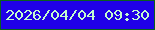 文字の大きさ：2、枠の色：09601d、背景の色：2000e8、文字の色：c4fccf 無料ブログパーツのブログ時計