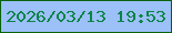 文字の大きさ：2、枠の色：09630b、背景の色：9cc0f8、文字の色：0c8347 無料ブログパーツのブログ時計