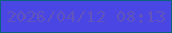 文字の大きさ：2、枠の色：09637b、背景の色：4946e3、文字の色：6155bc 無料ブログパーツのブログ時計