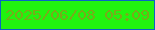 文字の大きさ：4、枠の色：0964c6、背景の色：21f30f、文字の色：78ab1a 無料ブログパーツのブログ時計