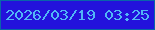 文字の大きさ：5、枠の色：0965a9、背景の色：2312dc、文字の色：51b6f6 無料ブログパーツのブログ時計