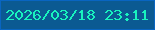 文字の大きさ：5、枠の色：0965c1、背景の色：0b5a92、文字の色：19f3be 無料ブログパーツのブログ時計