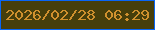文字の大きさ：4、枠の色：0965f5、背景の色：463e0b、文字の色：cf902e 無料ブログパーツのブログ時計