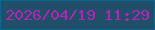 文字の大きさ：2、枠の色：096892、背景の色：214e69、文字の色：b425b7 無料ブログパーツのブログ時計
