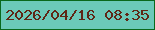 文字の大きさ：1、枠の色：09691c、背景の色：6bcab9、文字の色：5f2716 無料ブログパーツのブログ時計