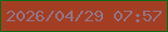文字の大きさ：5、枠の色：096a17、背景の色：a33e23、文字の色：947585 無料ブログパーツのブログ時計