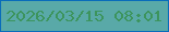 文字の大きさ：4、枠の色：096cba、背景の色：59a9a8、文字の色：3c945d 無料ブログパーツのブログ時計