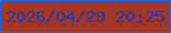 文字の大きさ：5、枠の色：096ef7、背景の色：a13728、文字の色：153bb2 無料ブログパーツのブログ時計