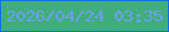 文字の大きさ：3、枠の色：0970e9、背景の色：40ae7c、文字の色：6ea0fb 無料ブログパーツのブログ時計