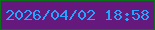 文字の大きさ：1、枠の色：097118、背景の色：66197d、文字の色：2aa1fc 無料ブログパーツのブログ時計