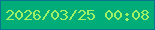文字の大きさ：5、枠の色：09748d、背景の色：00ac77、文字の色：9df167 無料ブログパーツのブログ時計