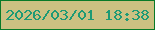 文字の大きさ：2、枠の色：097a28、背景の色：ccc182、文字の色：1e9a75 無料ブログパーツのブログ時計