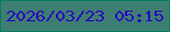 文字の大きさ：2、枠の色：097a60、背景の色：3d7e73、文字の色：2b01bd 無料ブログパーツのブログ時計