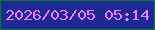 文字の大きさ：1、枠の色：097c28、背景の色：1f2996、文字の色：f67cff 無料ブログパーツのブログ時計