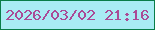 文字の大きさ：2、枠の色：097d48、背景の色：a9ecf4、文字の色：aa4b96 無料ブログパーツのブログ時計