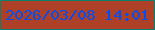 文字の大きさ：2、枠の色：097f6d、背景の色：ae4027、文字の色：044def 無料ブログパーツのブログ時計