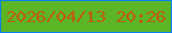 文字の大きさ：1、枠の色：097fee、背景の色：5cb524、文字の色：c05b10 無料ブログパーツのブログ時計