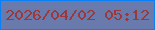 文字の大きさ：5、枠の色：0980f5、背景の色：697aac、文字の色：9a383b 無料ブログパーツのブログ時計