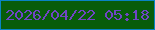 文字の大きさ：1、枠の色：0983c5、背景の色：085c0b、文字の色：7045c5 無料ブログパーツのブログ時計