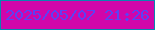 文字の大きさ：3、枠の色：0985b0、背景の色：d006aa、文字の色：5b42f4 無料ブログパーツのブログ時計