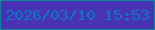 文字の大きさ：4、枠の色：09899b、背景の色：4932b4、文字の色：057acb 無料ブログパーツのブログ時計