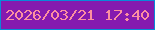 文字の大きさ：1、枠の色：0989d8、背景の色：851aaf、文字の色：fc90a0 無料ブログパーツのブログ時計