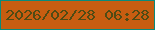 文字の大きさ：4、枠の色：098a7b、背景の色：c75d11、文字の色：4f4b14 無料ブログパーツのブログ時計