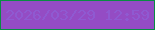 文字の大きさ：3、枠の色：098c43、背景の色：944cc4、文字の色：8f5ad1 無料ブログパーツのブログ時計