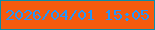 文字の大きさ：4、枠の色：098ea9、背景の色：f55b0e、文字の色：2496fa 無料ブログパーツのブログ時計