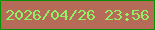 文字の大きさ：5、枠の色：099004、背景の色：b56b57、文字の色：8ff264 無料ブログパーツのブログ時計