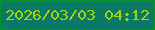 文字の大きさ：4、枠の色：099227、背景の色：0a7a66、文字の色：a5d509 無料ブログパーツのブログ時計