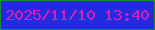 文字の大きさ：4、枠の色：099336、背景の色：262ade、文字の色：d622b4 無料ブログパーツのブログ時計