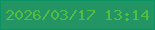 文字の大きさ：4、枠の色：099363、背景の色：239463、文字の色：52bd43 無料ブログパーツのブログ時計