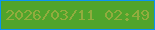 文字の大きさ：4、枠の色：0993f4、背景の色：50a42b、文字の色：91ac3e 無料ブログパーツのブログ時計
