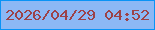 文字の大きさ：4、枠の色：0993f6、背景の色：8cb8f5、文字の色：9c4248 無料ブログパーツのブログ時計