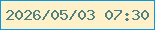 文字の大きさ：5、枠の色：0998df、背景の色：fef0c9、文字の色：4d8083 無料ブログパーツのブログ時計