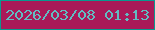 文字の大きさ：1、枠の色：09998f、背景の色：aa1958、文字の色：61bdc3 無料ブログパーツのブログ時計