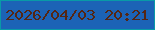 文字の大きさ：2、枠の色：099aa7、背景の色：1c63b6、文字の色：552613 無料ブログパーツのブログ時計