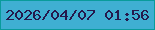 文字の大きさ：5、枠の色：099b9b、背景の色：3fafd2、文字の色：25194d 無料ブログパーツのブログ時計