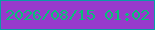 文字の大きさ：1、枠の色：099da5、背景の色：973acc、文字の色：09c078 無料ブログパーツのブログ時計