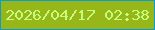 文字の大きさ：3、枠の色：099dd8、背景の色：96b717、文字の色：c5fd7f 無料ブログパーツのブログ時計