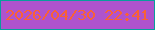 文字の大きさ：5、枠の色：099e9c、背景の色：af53cd、文字の色：f96136 無料ブログパーツのブログ時計