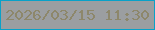 文字の大きさ：2、枠の色：09a1c8、背景の色：9b9ea1、文字の色：8d876b 無料ブログパーツのブログ時計